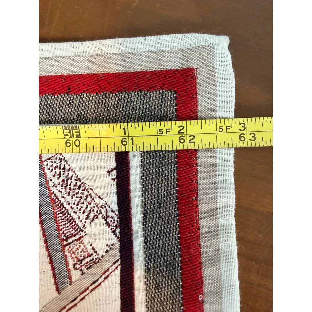 Made in France Table Runner Cream Wine Label Jacquard Woven‎ French Decor Safeco